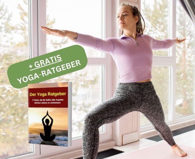 Yoga bei Rückenschmerzen Beitragsbild mit gratis Ratgeber