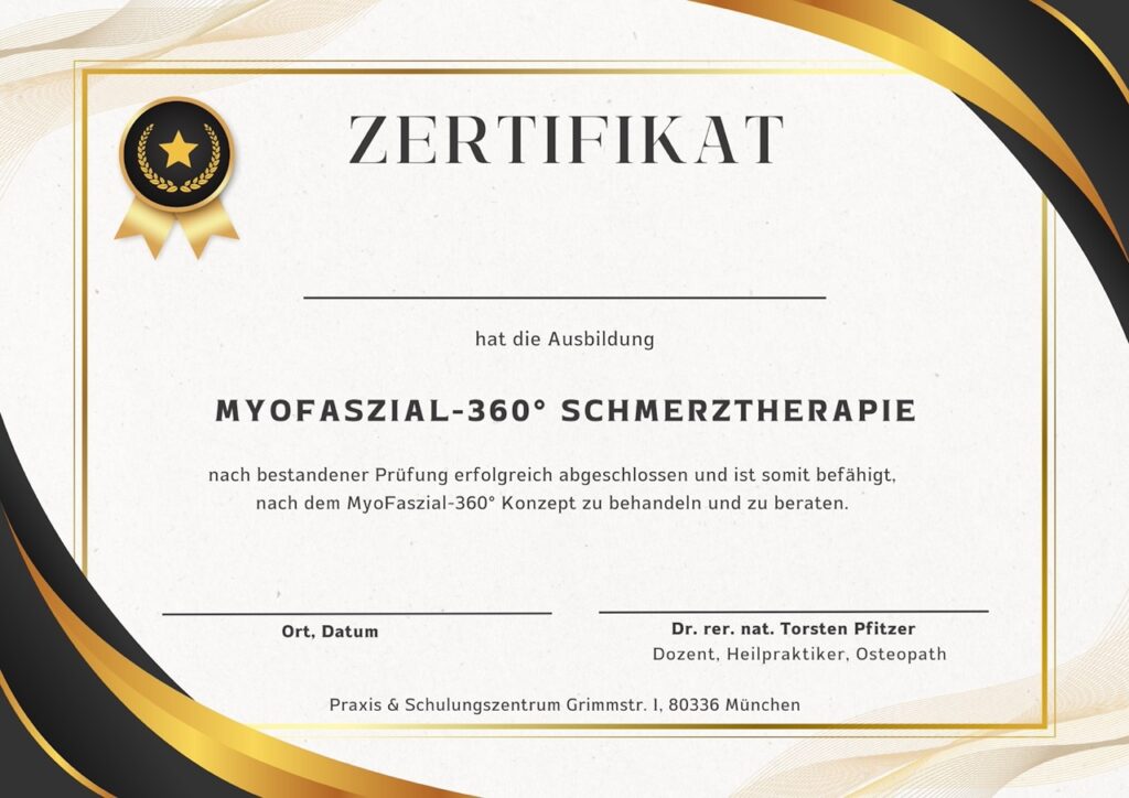 Zertifikat MyoFaszial-360° Schmerztherapie